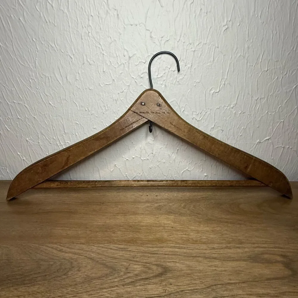 Southern Cleaning & Pressing Co Wooden Hanger Memphis Vintage Capital Hanger Co